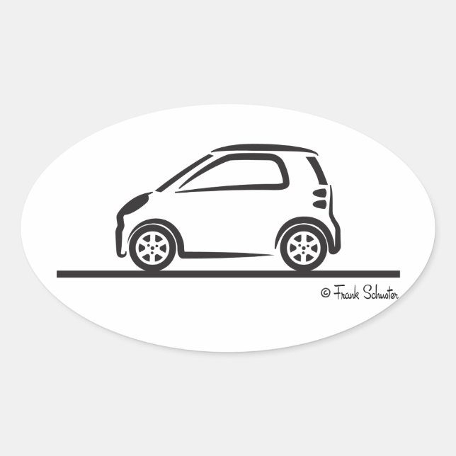Smart Fortwo Side Oval Sticker (Front)