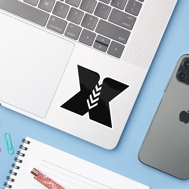 Smart Funny Letter X Monogram Sticker (Laptop w/ iPhone)