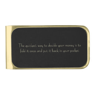 Smart Funny Wise Money Management Quote Money Clip