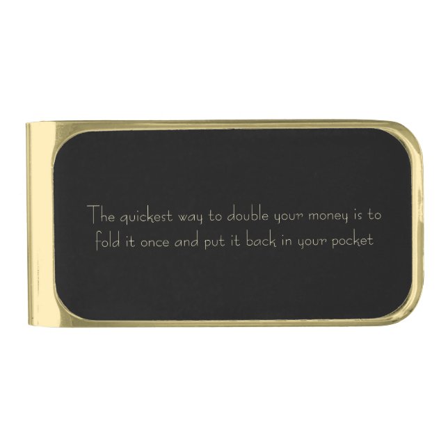 Smart Funny Wise Money Management Quote Money Clip (Front)