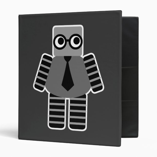 Smart Geek Robot 3 Ring Binder (Front/Inside)