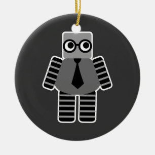 Smart Geek Robot Ceramic Ornament