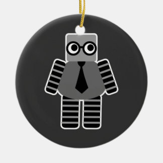 Smart Geek Robot Ceramic Ornament