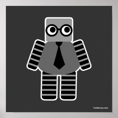 Smart Geek Robot Poster