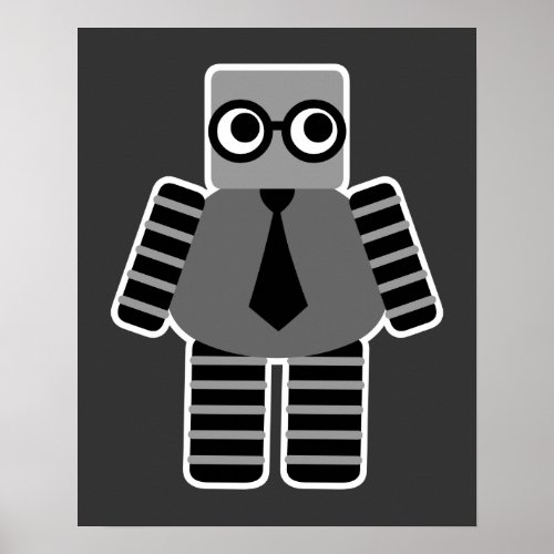 Smart Geek Robot Poster