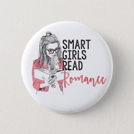 Smart Girls Read Romance Circle Button