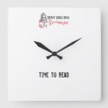 Smart Girls Read Romance Time To Read Clock at Zazzle