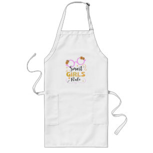 Smart Girls Rule, Feminist Funny Quote Long Apron
