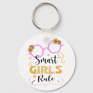 Smart Girls Rule, Funny Equality Women Keychain