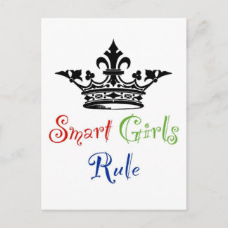 Smart Girls Rule...with Crown Postcard