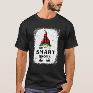Smart Gnome Buffalo Plaid Matching Family Xmas Paj T-Shirt