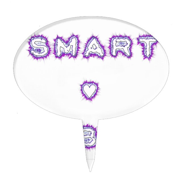 Smart good vibes cake topper (Front)