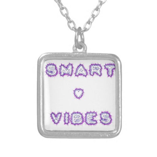 Smart good vibes silver plated necklace