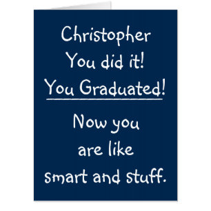 Smart Grad Funny Graduation Congratulations Jumbo Card