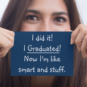 Smart Grad Funny Graduation Party Invitation Card