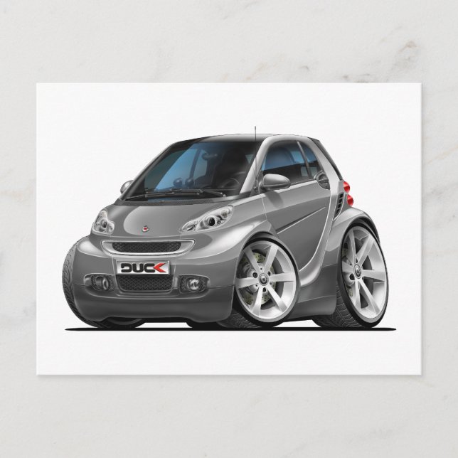 Smart Grey Car Postcard (Front)