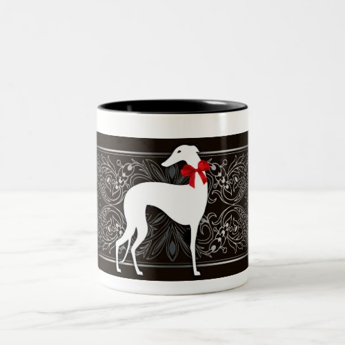 Smart greyhound Two_Tone coffee mug