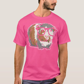 Smart Guinea Pig With Glasses - Nerd Guinea Pig T-Shirt