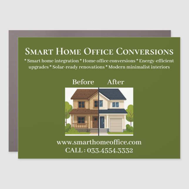 Smart Home Office Conversion & Renovation Experts  Car Magnet (Front)