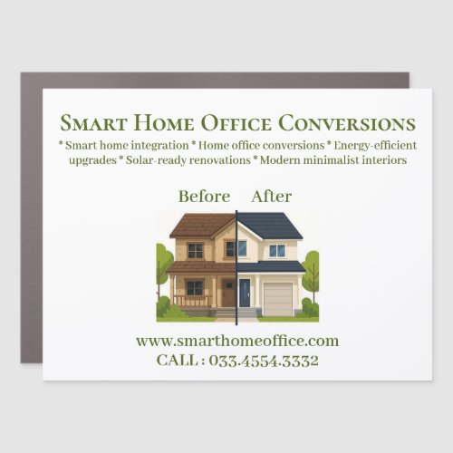 Smart Home Office Conversion & Renovation Services Car Magnet