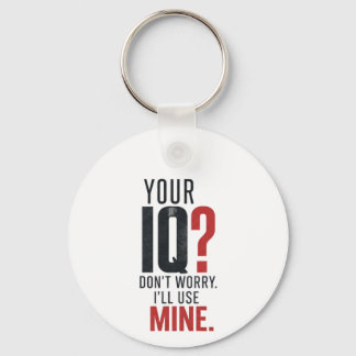 Smart IQ Sarcastic Typography Keychain