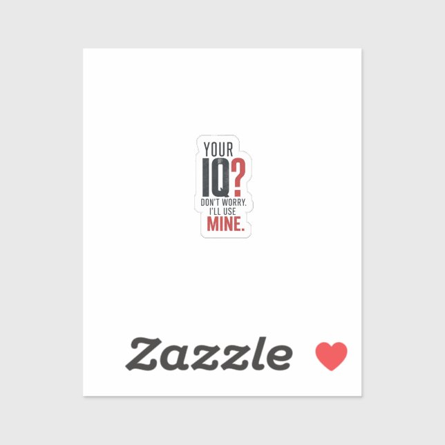 Smart IQ Sarcastic Typography Sticker (Sheet)