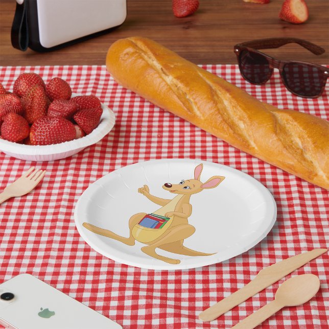 Smart Kangaroo Paper Plates (Creator Uploaded)