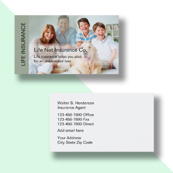 Smart Life Insurance Business Card by Luckyturtle at Zazzle