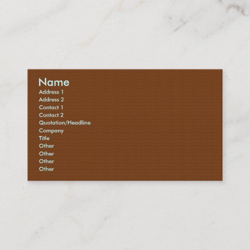 Smart light brown flower with wavy petals on rough business card templates