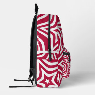 Smart Lovely White & Red Star Art Pattern Design Printed Backpack