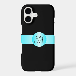 Smart Minimalist Blue Circle Monogrammed iPhone 17 Case