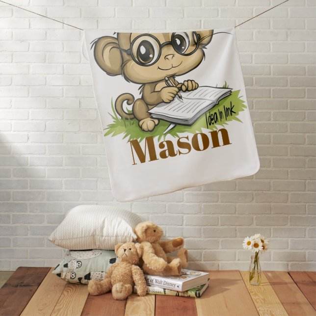 Smart Monkey Baby Blanket (In Situ)