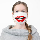 Smart Mouth Smarmy Mouth Grin Adult Cloth Face Mask (Worn)