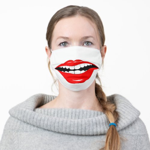 Smart Mouth Smarmy Mouth Grin Adult Cloth Face Mask