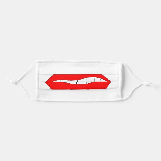 Smart Mouth Smarmy Mouth Grin Adult Cloth Face Mask (Front, Folded)