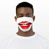 Smart Mouth Smarmy Mouth Grin Adult Cloth Face Mask (Worn)