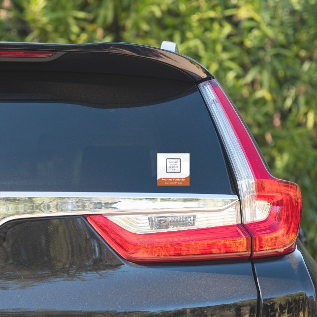 Smart Multi-Use QR Code Sticker (Car Side)