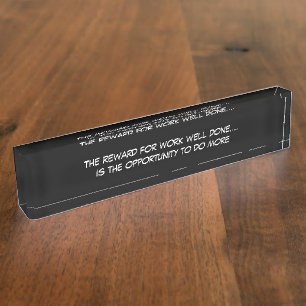 Smart Office Quote Desk Name Plate