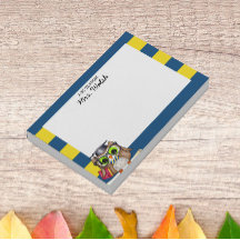 Smart Owl Blue Gold Personalized Teacher