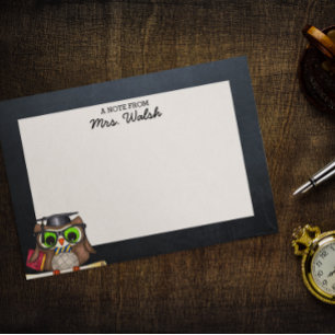 Smart Owl Chalkboard Personalized Teacher Post-it Notes
