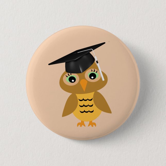 Smart Owl Graduate Pinback Button (Front)