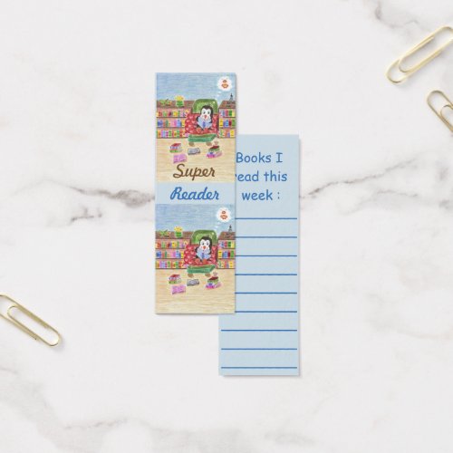 Smart penguin super reader mini bookmarks_booklog