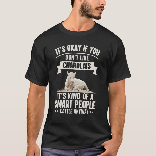 Smart People Cattle Farmer  Cow Breed Charolais 1 T-Shirt (Front)