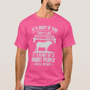 Smart People Cattle Farmer Cow Breed Piedmonteses T-Shirt