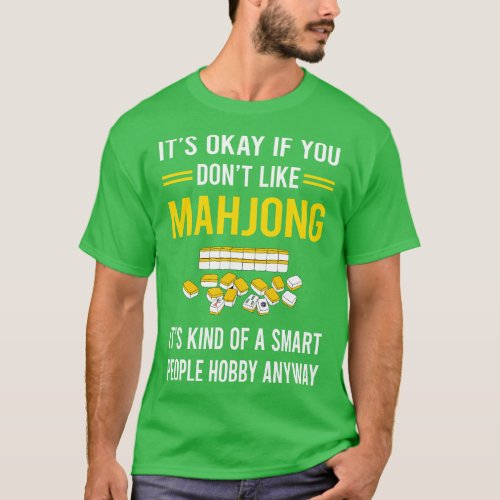 Smart People Hobby Mahjong Majong Mah Jong Mah Jon T_Shirt