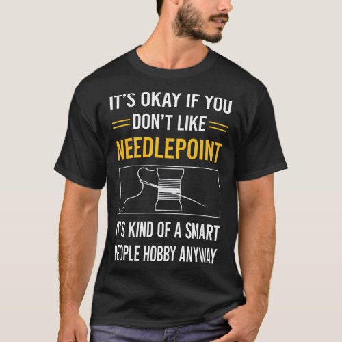 Smart People Needlepoint Canvas Work T_Shirt