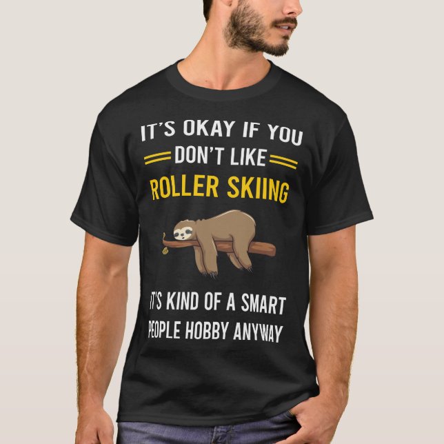 Smart People Roller Skiing T-Shirt (Front)