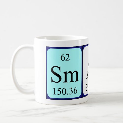 Smart periodic table name mug