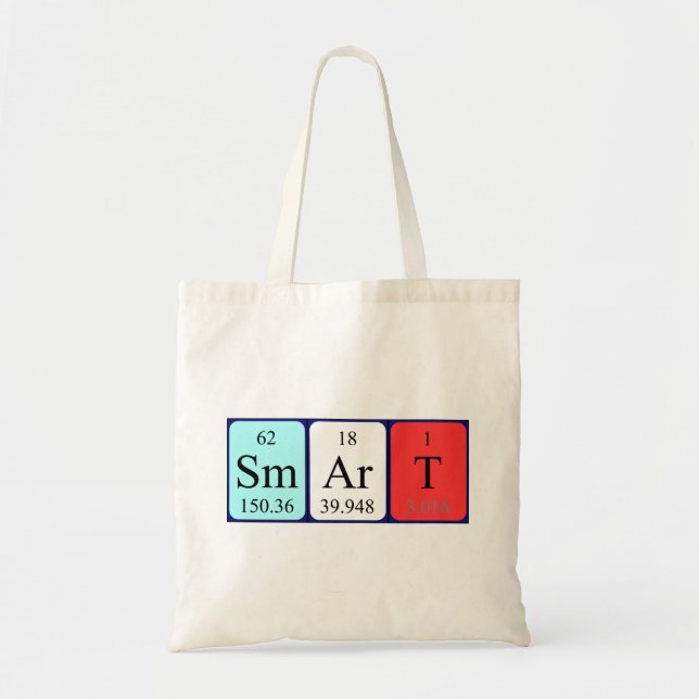Smart periodic table name tote bag (Front)