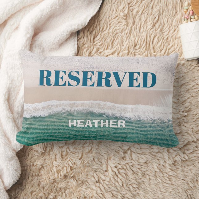 SMART! 🏖️ Personalized "Reserved" Beach Pillow   (Blanket)
